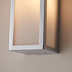 Gallery Direct Newham Bathroom 2 Wall Light  ChromeFrosted | Shackletons