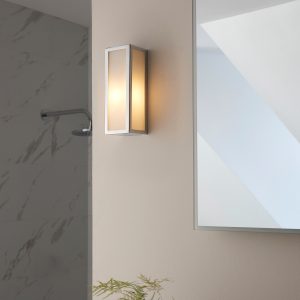 Gallery Direct Newham Bathroom 1 Wall Light ChromeFrosted | Shackletons