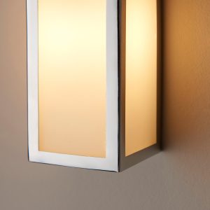 Gallery Direct Newham Bathroom 1 Wall Light ChromeFrosted | Shackletons