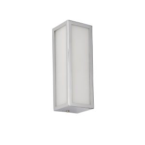 Gallery Direct Newham Bathroom 1 Wall Light ChromeFrosted | Shackletons