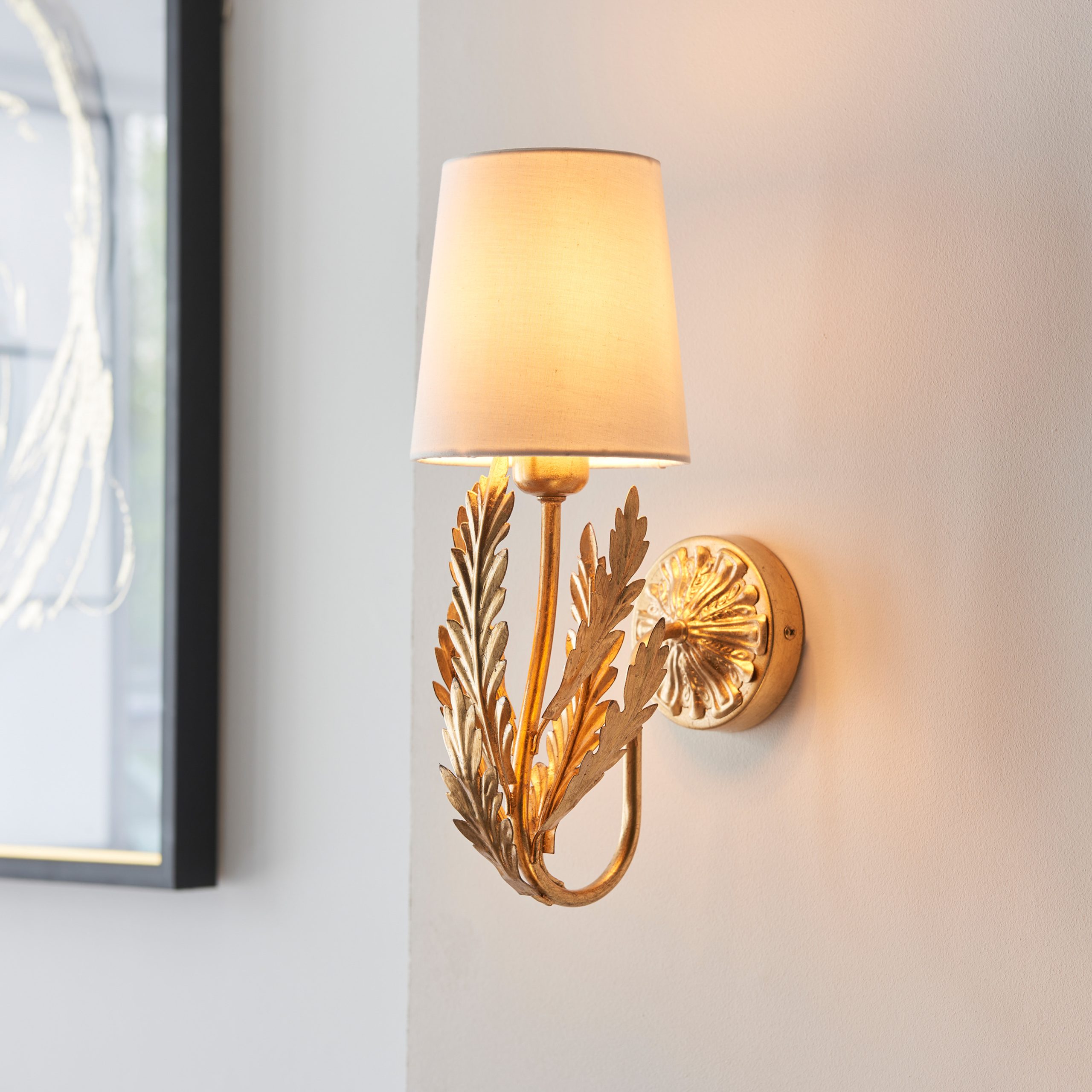 Gallery Direct Delphine 1 Wall Light Gold Leaf