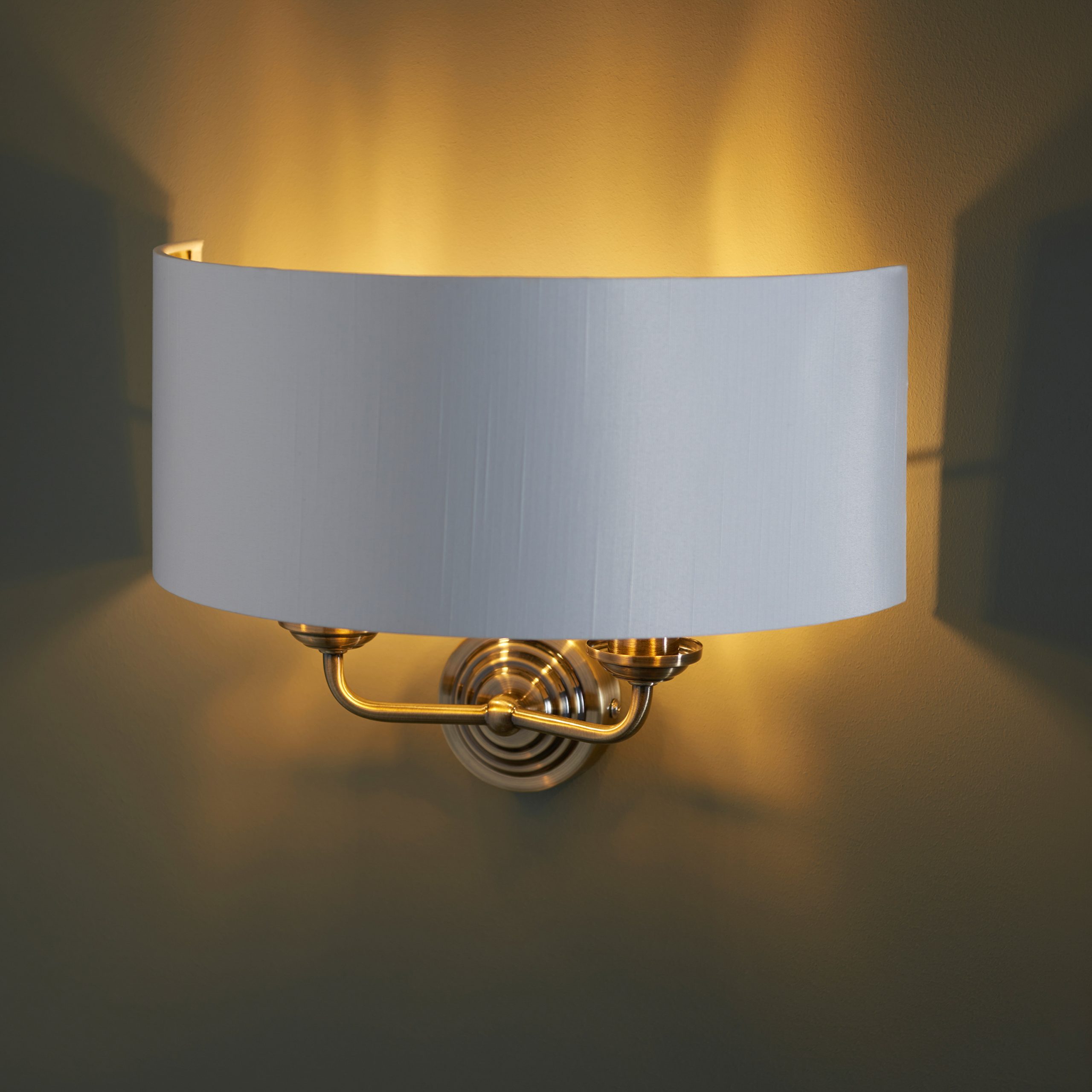 Gallery Direct Highclere 2 Wall Light Antique Brass