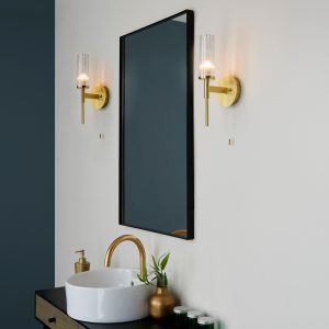 Gallery Direct Talo Bathroom 1 Wall Light Brass | Shackletons