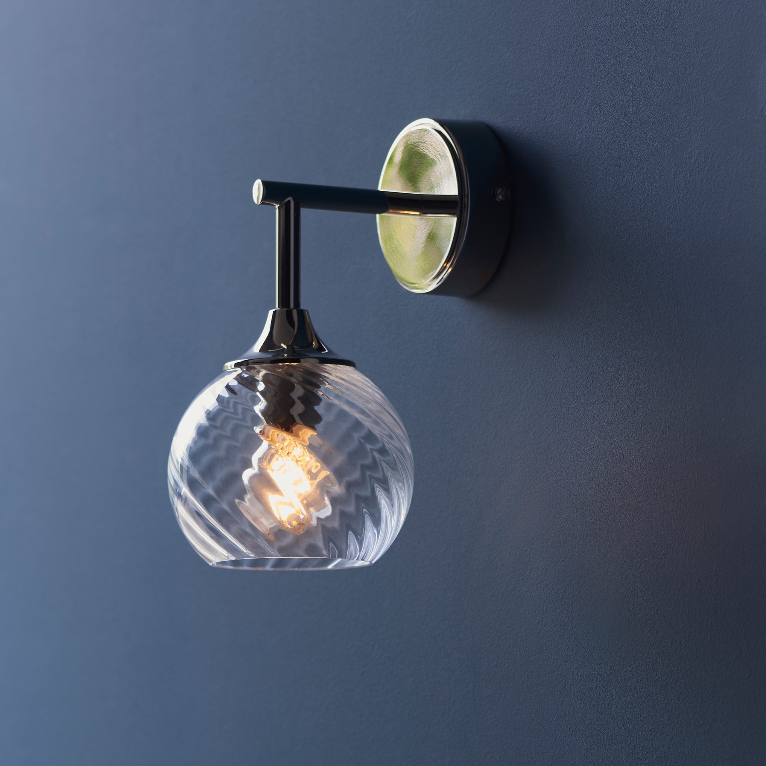 Gallery Direct Allegra 1 Wall Light Bright Nickel