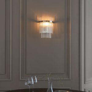 Gallery Direct Marietta 1 Wall Light Bright Nickel | Shackletons