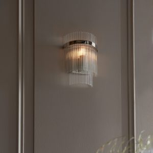 Gallery Direct Marietta 1 Wall Light Bright Nickel | Shackletons