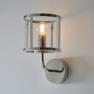 Gallery Direct Hopton 1 Wall Light Bright Nickel | Shackletons