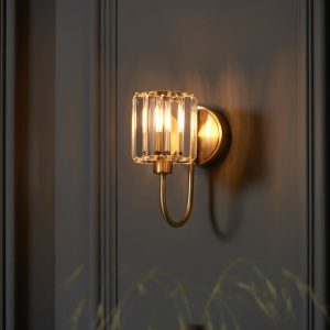 Gallery Direct Berenice 1 Wall Light Antique Brass | Shackletons