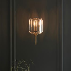 Gallery Direct Berenice 1 Wall Light Antique Brass | Shackletons