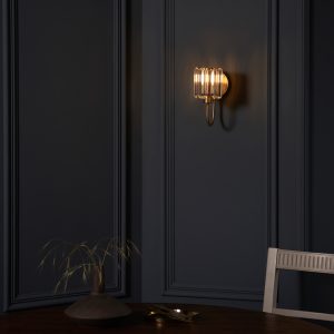 Gallery Direct Berenice 1 Wall Light Antique Brass | Shackletons