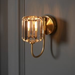 Gallery Direct Berenice 1 Wall Light Antique Brass | Shackletons