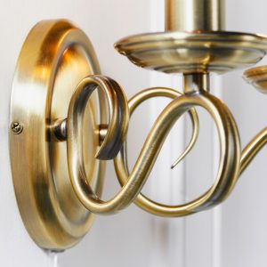 Gallery Direct Bernice Wall Light Antique Brass | Shackletons