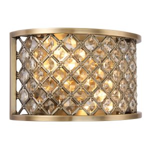 Gallery Direct Hudson Wall Light Antique Brass 150x255mm | Shackletons