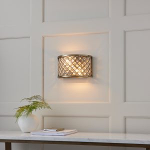 Gallery Direct Hudson Wall Light Antique Brass 150x255mm | Shackletons