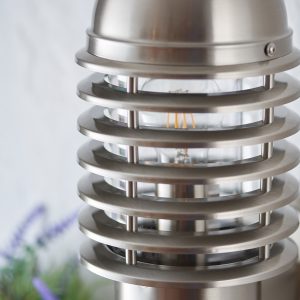 Gallery Direct Louvre PIR Wall Light Brushed Steel | Shackletons