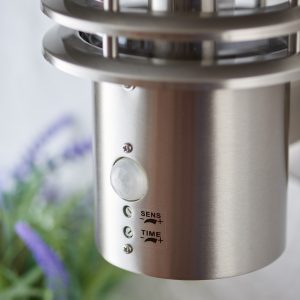 Gallery Direct Louvre PIR Wall Light Brushed Steel | Shackletons