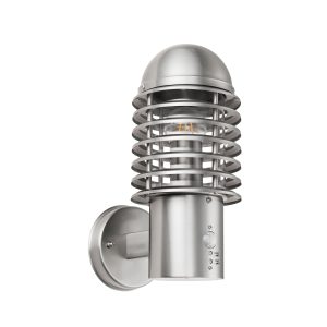 Gallery Direct Louvre PIR Wall Light Brushed Steel | Shackletons
