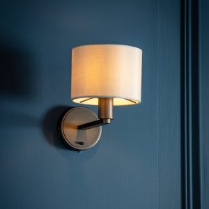 Gallery Direct Daley Wall Light Bronze  Marble Faux Silk | Shackletons