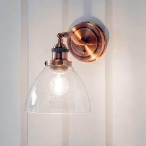 Gallery Direct Hansen Wall Light Aged Copper | Shackletons