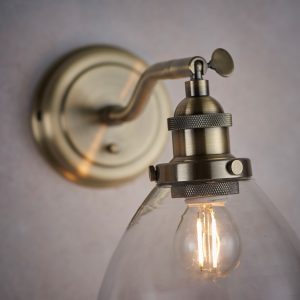 Gallery Direct Hansen Wall Light Antique Brass | Shackletons