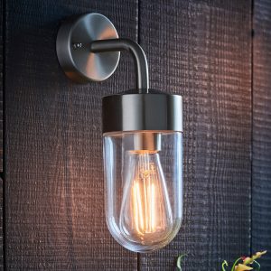 Gallery Direct North Wall Light Brushed Steel | Shackletons