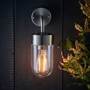 Gallery Direct North Wall Light Brushed Steel | Shackletons