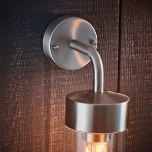Gallery Direct North Wall Light Brushed Steel | Shackletons