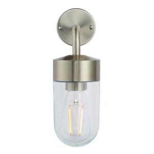 Gallery Direct North Wall Light Brushed Steel | Shackletons