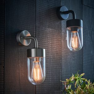 Gallery Direct North Wall Light Matt Black | Shackletons