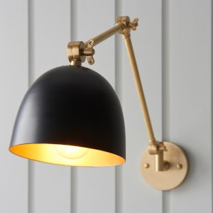 Gallery Direct Lehal 1 Wall Light Antique Brass | Shackletons