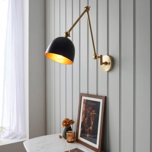 Gallery Direct Lehal 1 Wall Light Antique Brass | Shackletons
