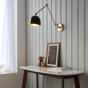 Gallery Direct Lehal 1 Wall Light Antique Brass | Shackletons