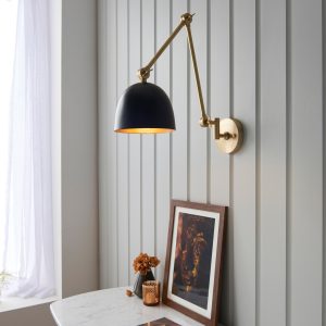 Gallery Direct Lehal 1 Wall Light Antique Brass | Shackletons