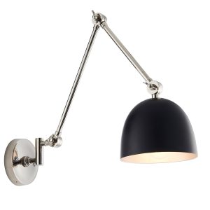 Gallery Direct Lehal 1 Wall Light Nickel | Shackletons