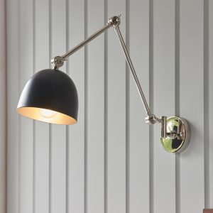 Gallery Direct Lehal 1 Wall Light Nickel | Shackletons
