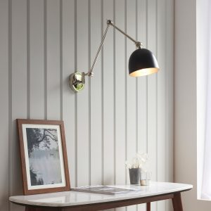 Gallery Direct Lehal 1 Wall Light Nickel | Shackletons