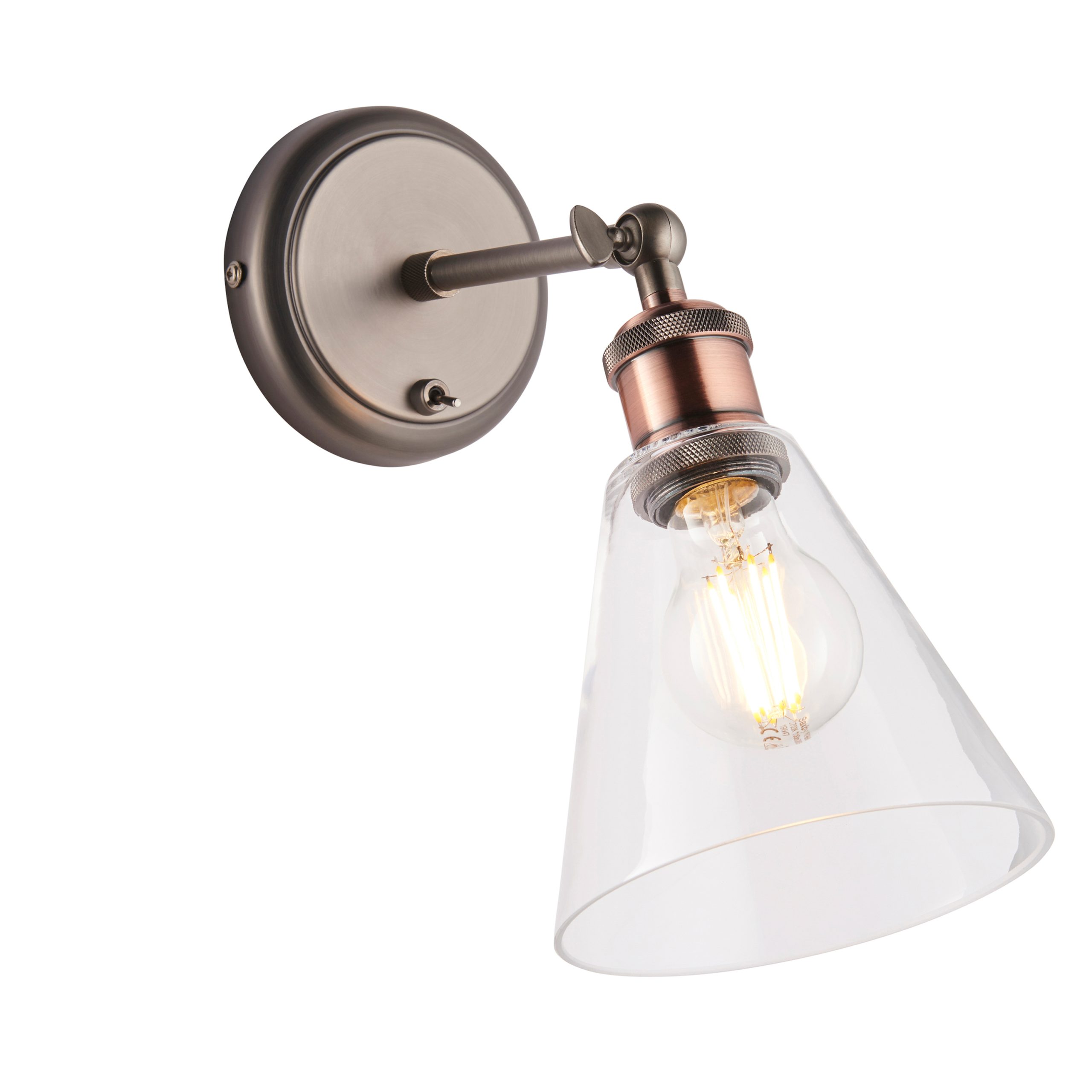 Gallery Direct Hal Wall Light with Clear Shade 170x267mm | Shackletons