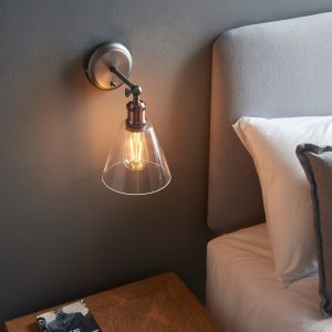 Gallery Direct Hal Wall Light with Clear Shade 170x267mm | Shackletons
