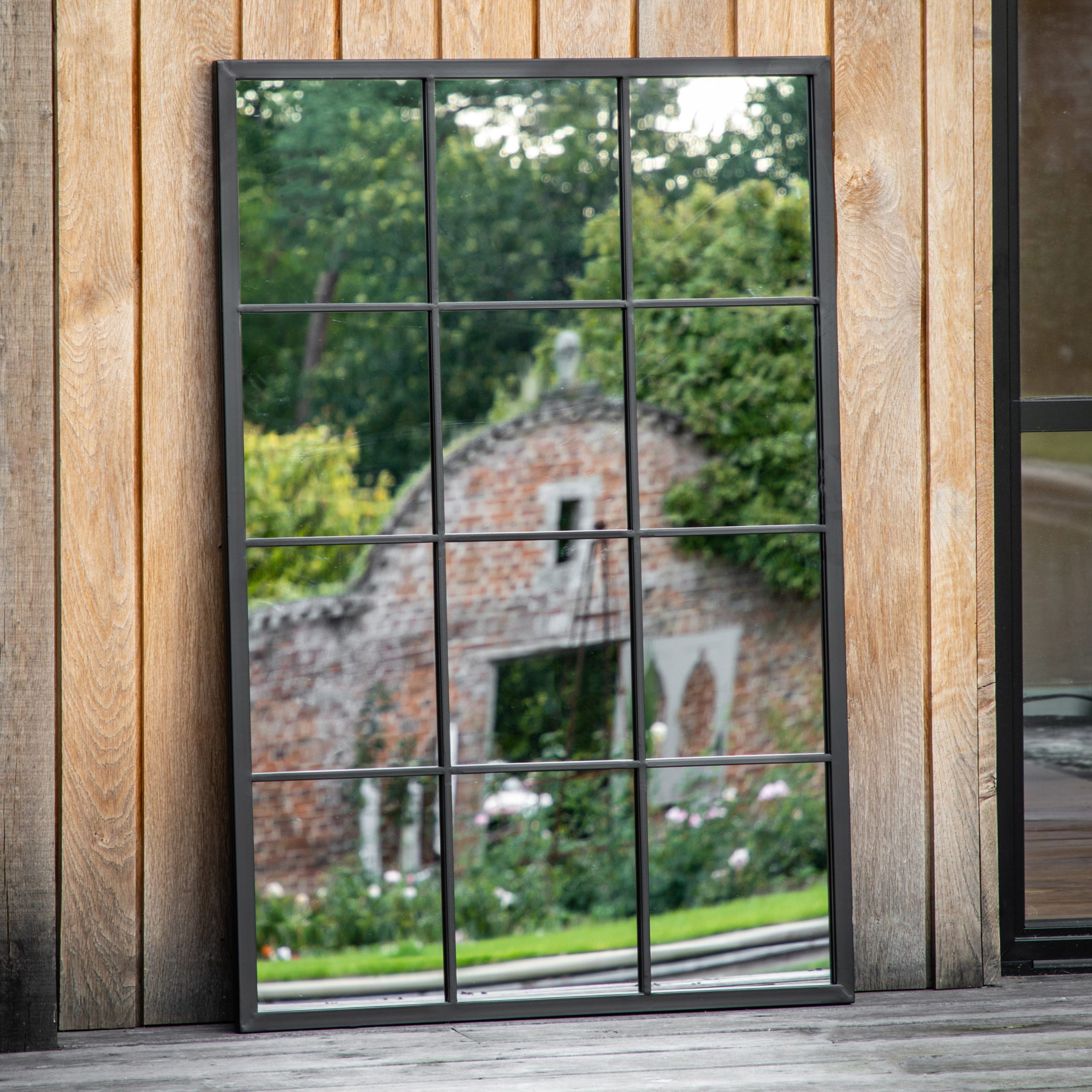 Gallery Direct Darland Outdoor Mirror Black 1200x800mm