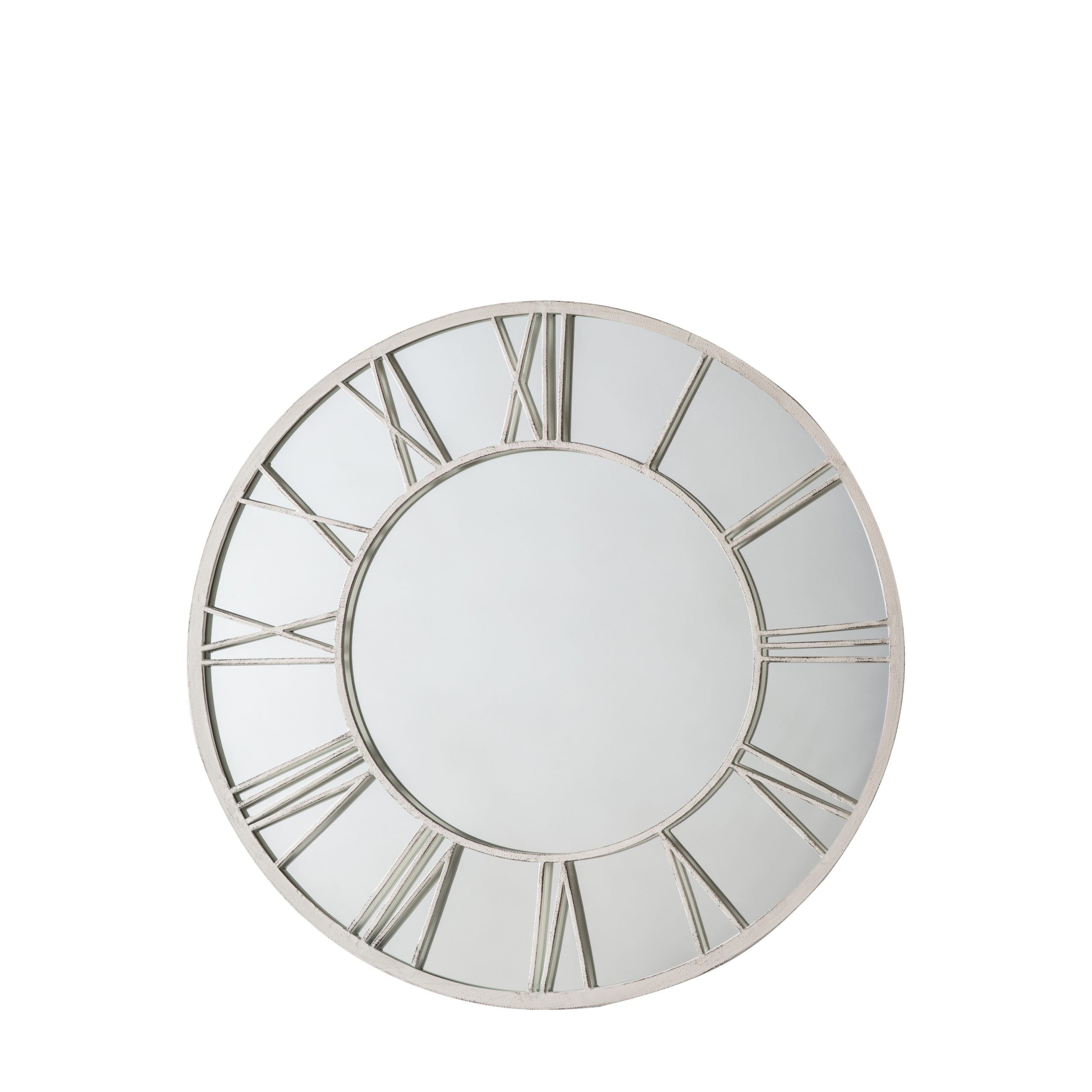 Gallery Direct Longfield Outdoor Mirror Distressed White 850mm | Shackletons