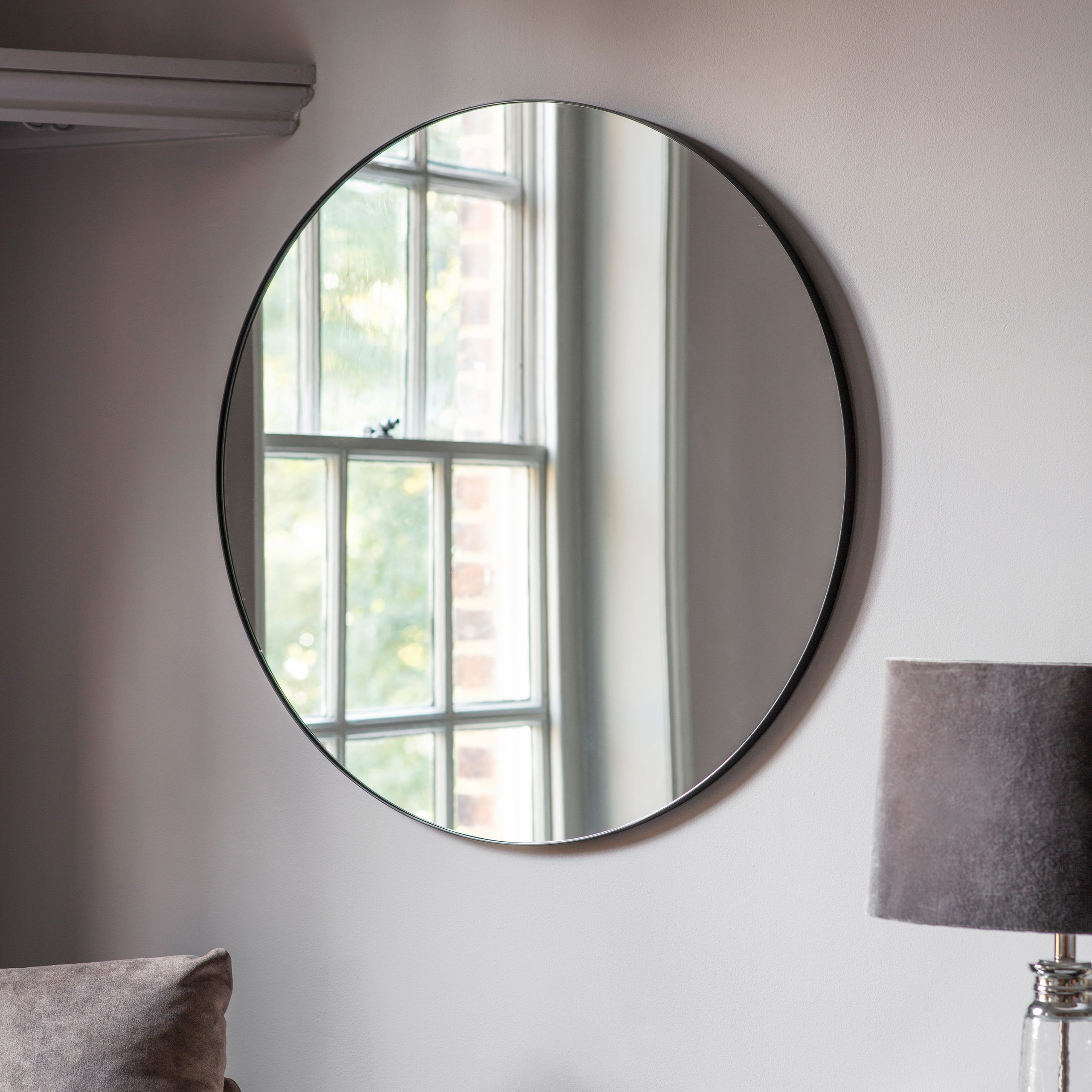 Gallery Direct Bowie Round Mirror Black