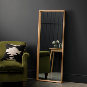 Gallery Direct Comet Mirror Long Oak | Shackletons