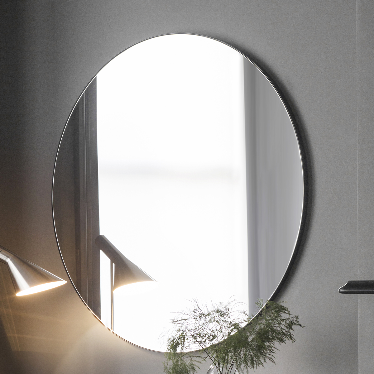 Gallery Direct Hayle Round Mirror Black