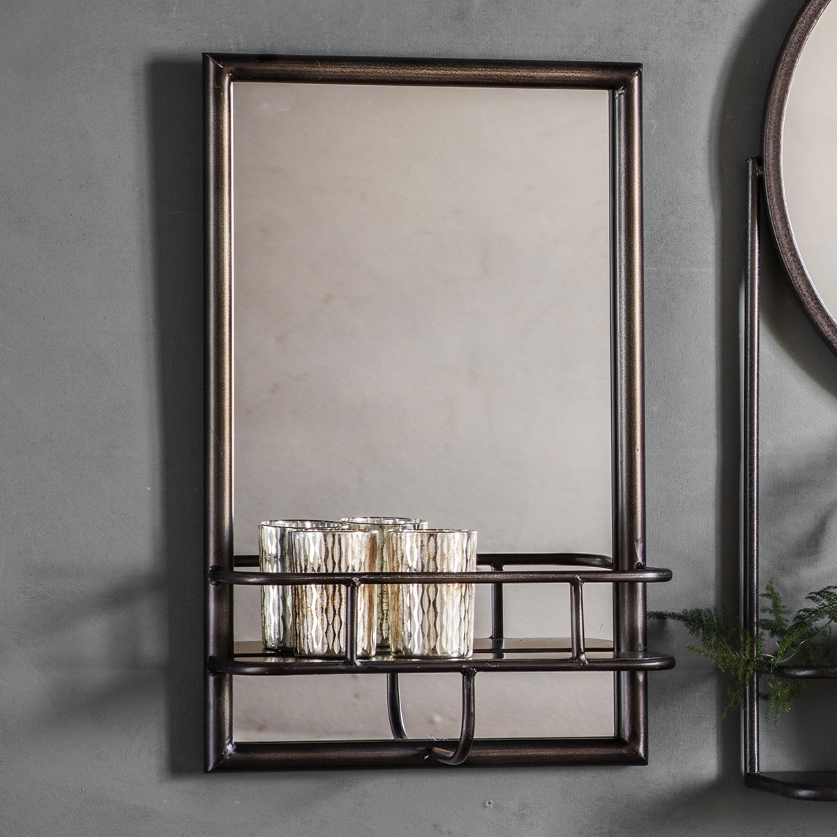 Gallery Direct Milton Rectangle Mirror Black