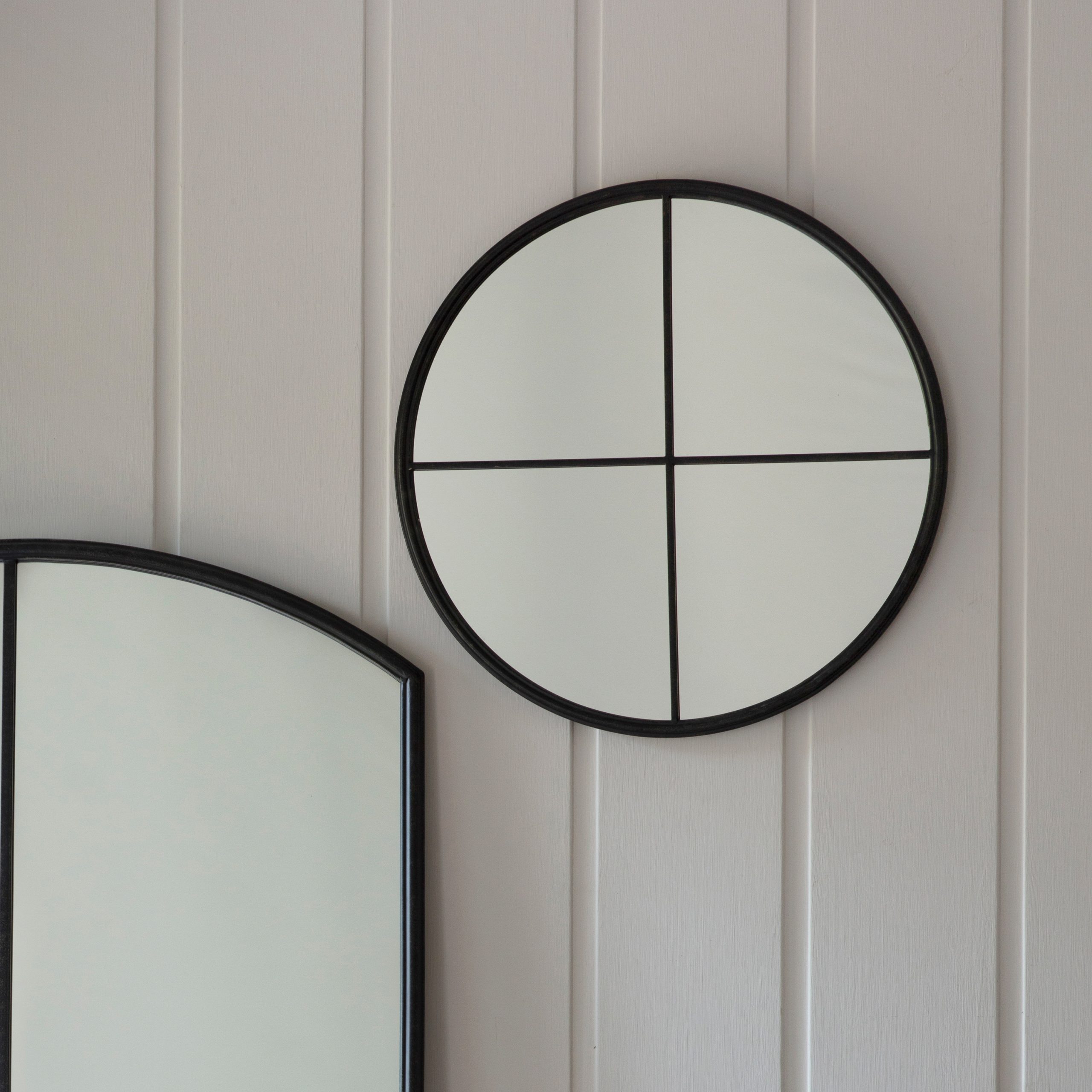 Gallery Direct Frida Round Mirror Black