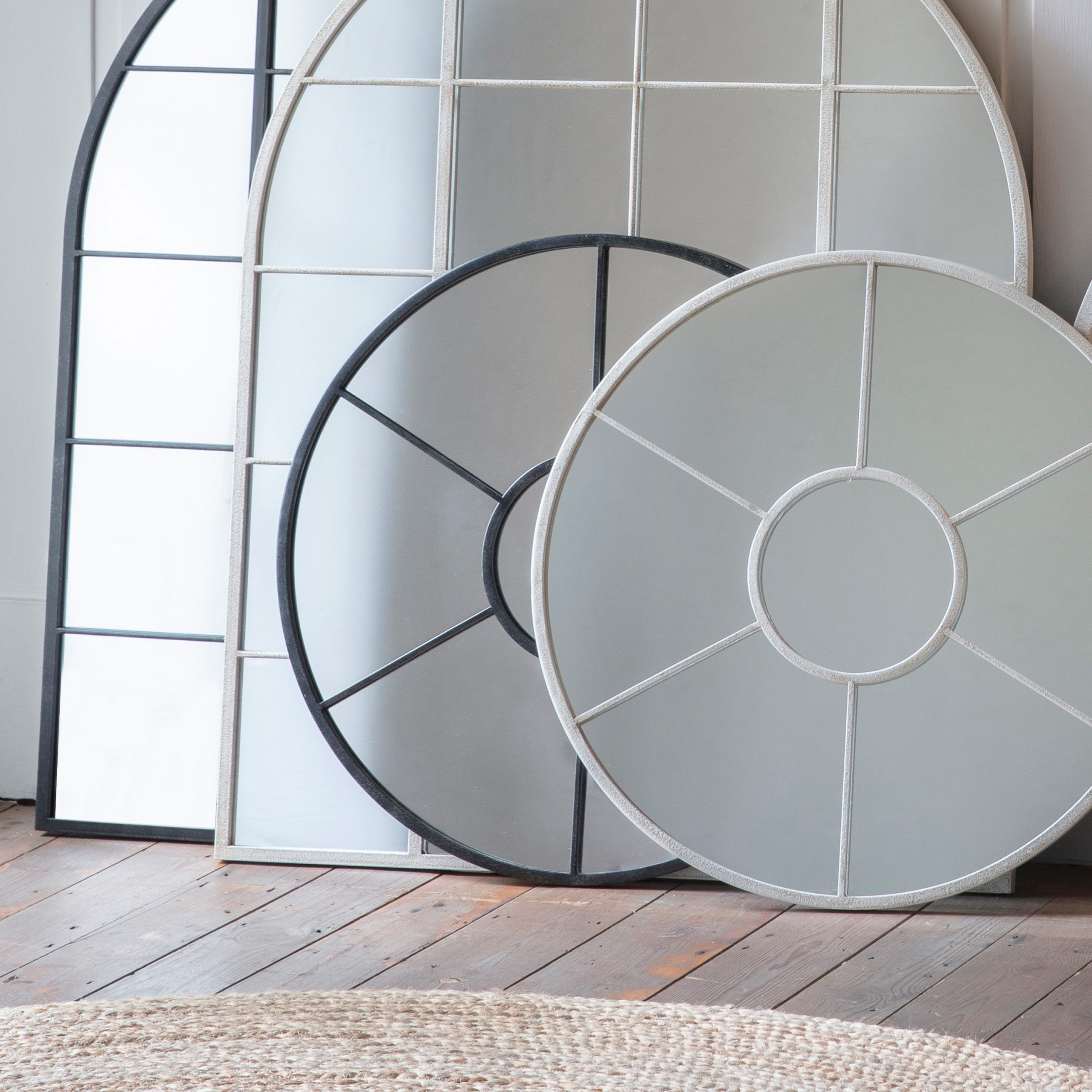Gallery Direct Valence Round Mirror Black