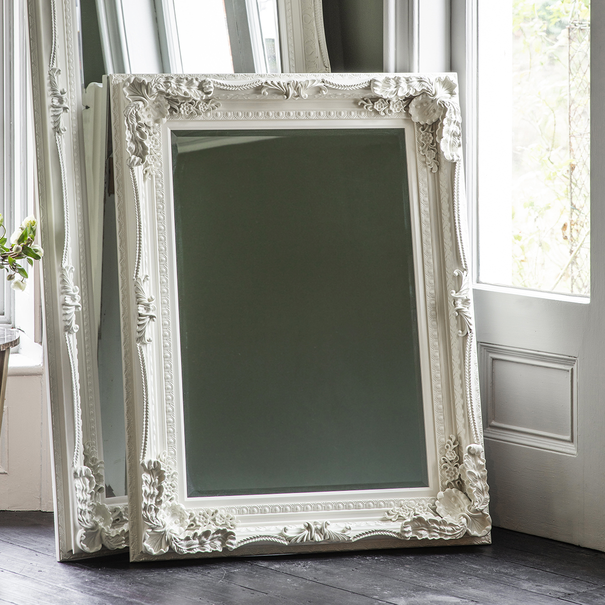 Gallery Direct Carved Louis Mirror Cream