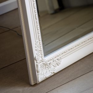 Gallery Direct Lambeth Wood Cheval Mirror White | Shackletons