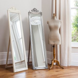Gallery Direct Lambeth Wood Cheval Mirror White | Shackletons