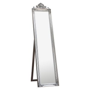 Gallery Direct Lambeth Wood Cheval Mirror Silver | Shackletons